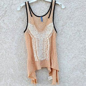 Free People Trapeze Hem Hi-low Swing Boho Tank